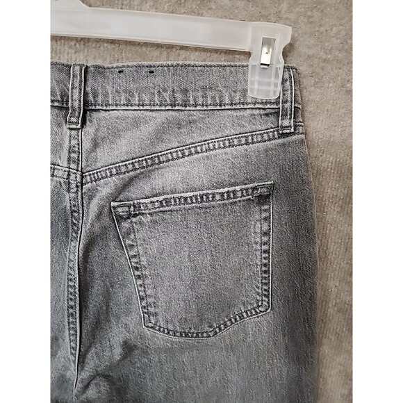 Gap Cheeky Straight Leg Ankle Jeans Womens 28 6 Gray Button Fly Raw Hem - Picture 6 of 9